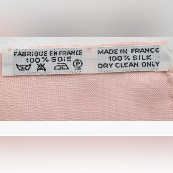 HERMES Carre 90 Scarf "BRIDES de GALA par" Silk Pink and White Authentic - Picture 11 of 12